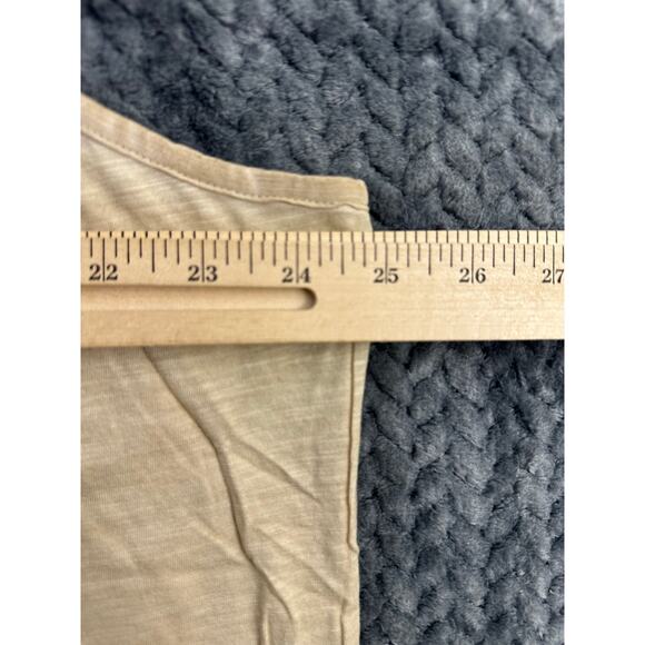 NWT Democracy Tan Eyelet Ruffle Neck Top 2X Beachy Summer - Picture 3 of 8